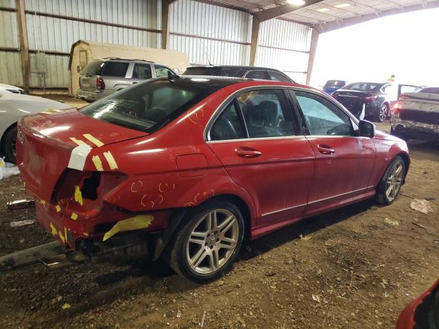 WDDGF56X38F056978 - 2008 MERCEDES-BENZ C 350 RED photo 3