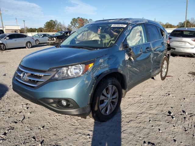 2HKRM3H79EH525955 - 2014 HONDA CR-V EXL BLUE photo 1