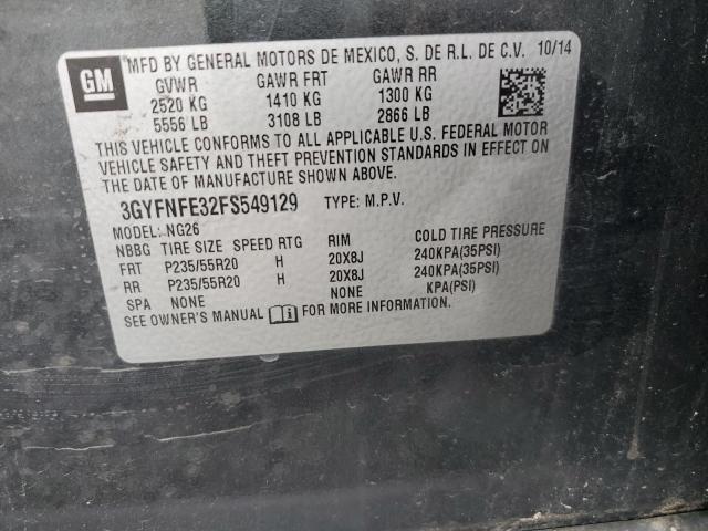 3GYFNFE32FS549129 - 2015 CADILLAC SRX PERFOR 黑色 照片 13