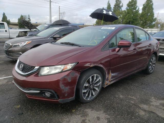 2HGFB2F93FH539319 - 2015 HONDA CIVIC EXL 栗色 照片 1