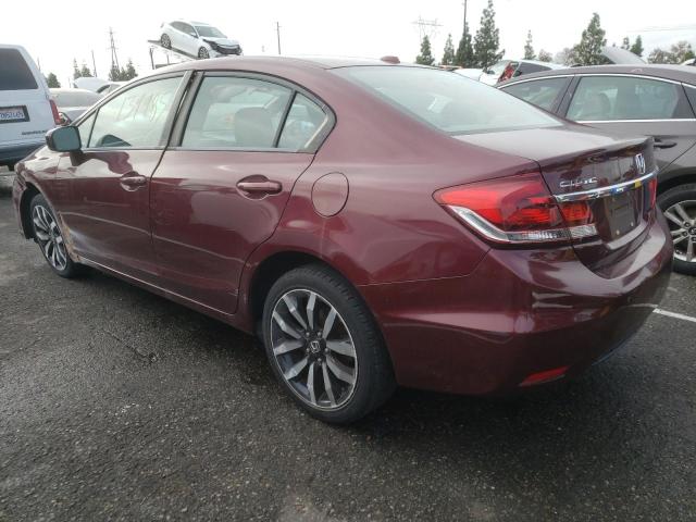 2HGFB2F93FH539319 - 2015 HONDA CIVIC EXL 栗色 照片 2