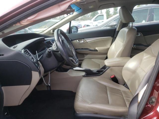 2HGFB2F93FH539319 - 2015 HONDA CIVIC EXL 栗色 照片 7