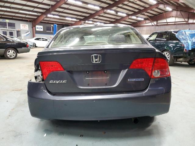 JHMFA36268S022231 - 2008 HONDA CIVIC HYBR GRAY photo 6