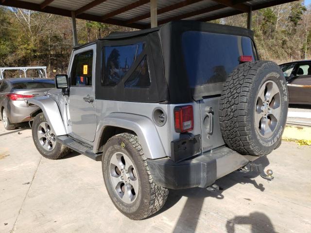 1C4AJWBGXGL120329 - 2016 JEEP WRANGLER S SILVER photo 2
