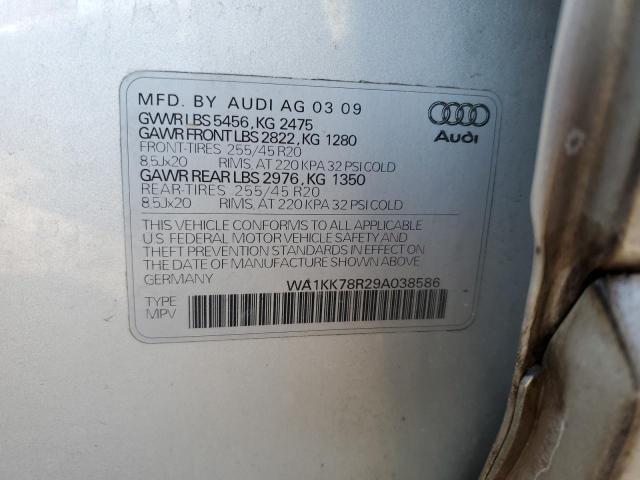 WA1KK78R29A038586 - 2009 AUDI Q5 3.2 SILVER photo 13