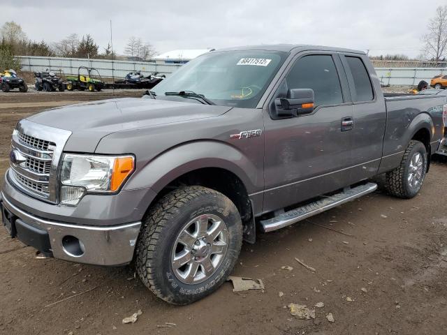 1FTFX1EF0DFD98645 - 2013 FORD F150 4WD GRAY photo 1