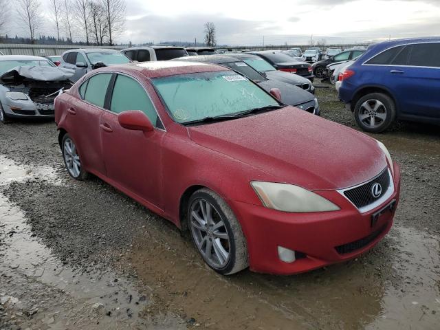 JTHBK262875026414 - 2007 LEXUS IS 250 RED photo 1