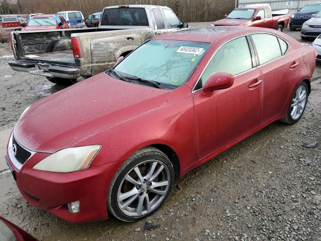 JTHBK262875026414 - 2007 LEXUS IS 250 RED photo 2