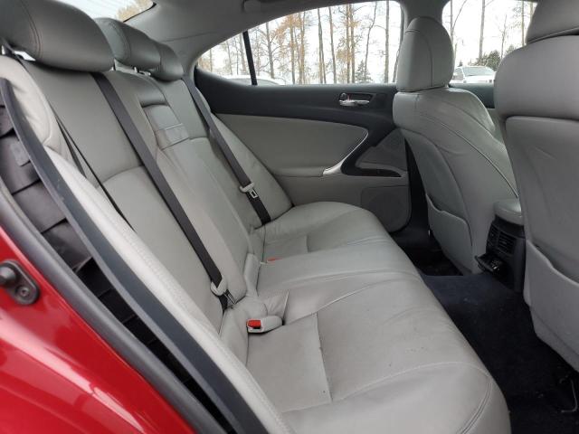 JTHBK262875026414 - 2007 LEXUS IS 250 RED photo 6