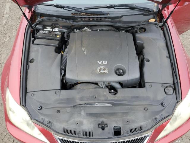 JTHBK262875026414 - 2007 LEXUS IS 250 RED photo 7