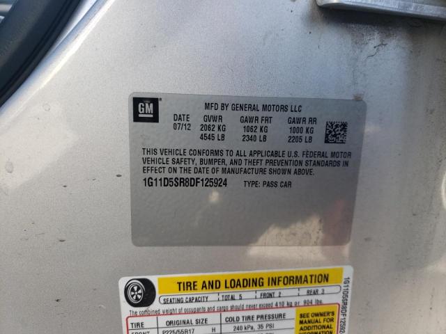 1G11D5SR8DF125924 - 2013 CHEVROLET MALIBU 1LT 灰色 照片 13