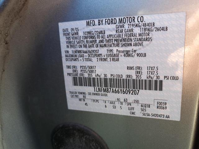 1LNFM87A66Y609207 - 2006 LINCOLN LS 灰色 照片 12