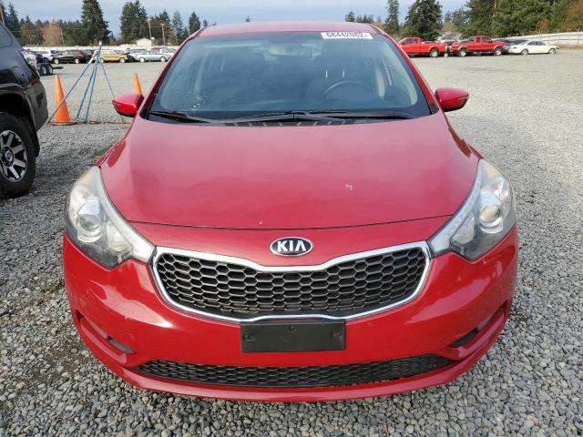 KNAFX4A82E5182759 - 2014 KIA FORTE EX RED photo 5