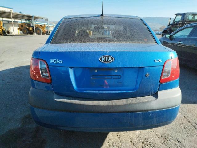 KNADE223096502147 - 2009 KIA RIO BASE BLUE photo 6