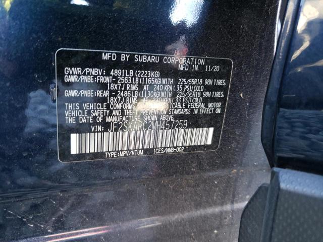 JF2SKARC2MH457259 - 2021 SUBARU FORESTER S BLUE photo 13