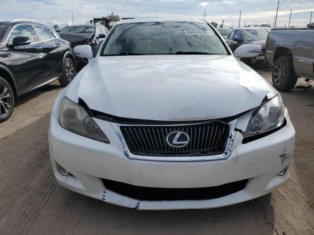 JTHBK262295106729 - 2009 LEXUS IS 250 WHITE photo 5