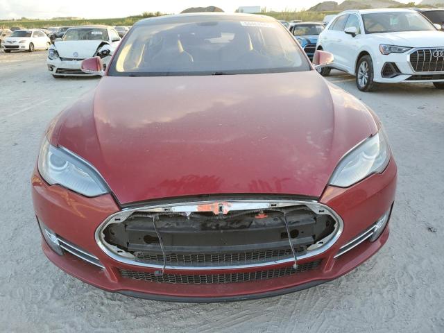 5YJSA1H1XEFP46411 - 2014 TESLA MODEL S Rojo foto 5