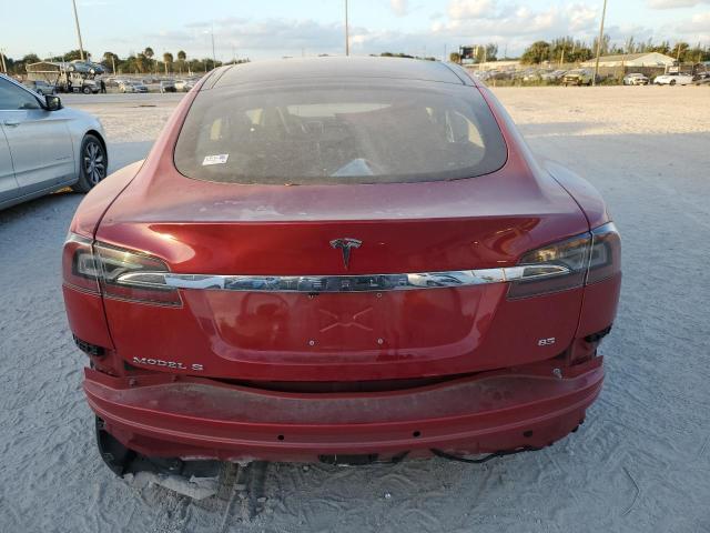 5YJSA1H1XEFP46411 - 2014 TESLA MODEL S Rojo foto 6