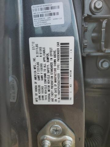 1HGCP2F63CA214559 - 2012 HONDA ACCORD SE GRAY photo 12