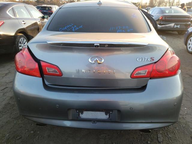 JN1CV6AR0AM451408 - 2010 INFINITI G37 GRAY photo 6