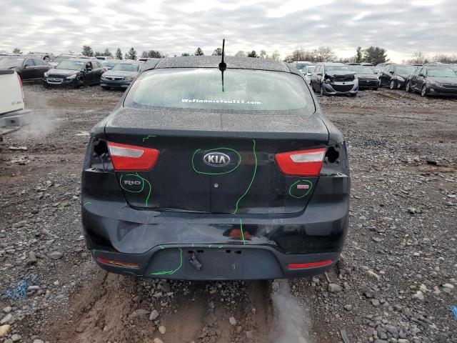 KNADM4A37D6266430 - 2013 KIA RIO LX BLACK photo 6