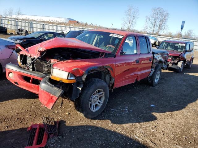 1B7GG2AN21S112384 - 2001 DODGE DAKOTA QUA RED photo 1