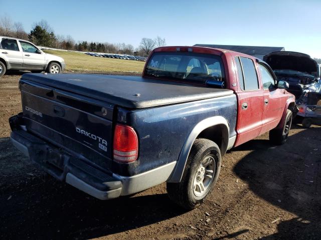 1B7GG2AN21S112384 - 2001 DODGE DAKOTA QUA RED photo 3