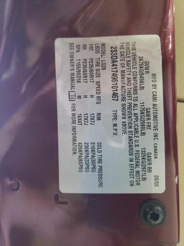 2S3DA417496101467 - 2009 SUZUKI XL7 LUXURY MAROON photo 13