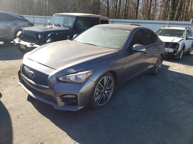 JN1BV7AR6EM706957 - 2014 INFINITI Q50 BASE GRAY photo 1