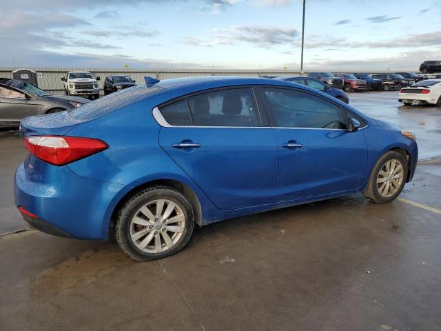 KNAFX4A81E5112427 - 2014 KIA FORTE EX BLUE photo 3