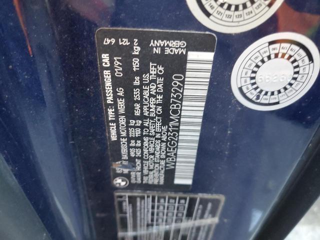 WBAEG2311MCB73290 - 1991 BMW 850 I AUTO BLUE photo 12