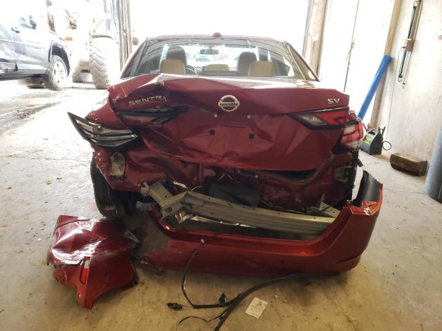 3N1AB8CVXMY270937 - 2021 NISSAN SENTRA SV MAROON photo 6