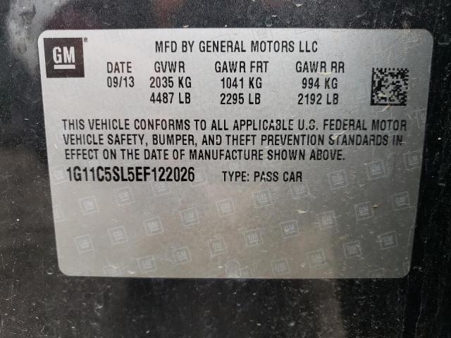 1G11C5SL5EF122026 - 2014 CHEVROLET MALIBU 1LT ნაცრისფერი ფოტო 12