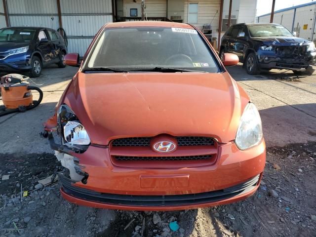 KMHCM3AC1BU190670 - 2011 HYUNDAI ACCENT GL ORANGE photo 5