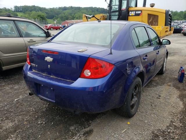 1G1AL55F377****** - 2007 CHEVROLET COBALT BLUE photo 4