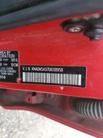 KNADN5A37D6118958 - 2013 KIA RIO EX BURGUNDY photo 12