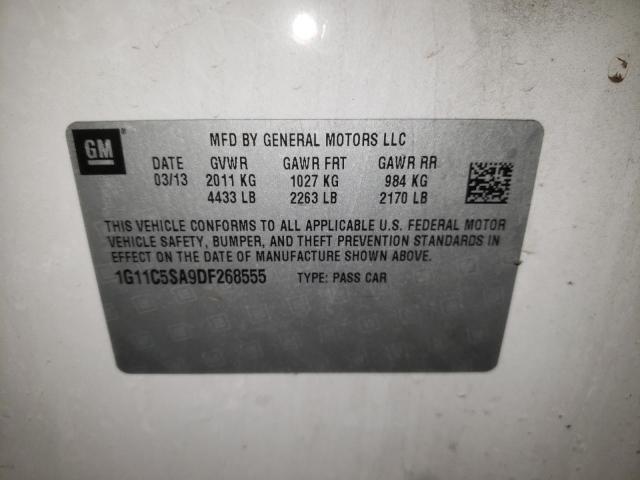 1G11C5SA9DF268555 - 2013 CHEVROLET MALIBU 1LT 白色 照片 12