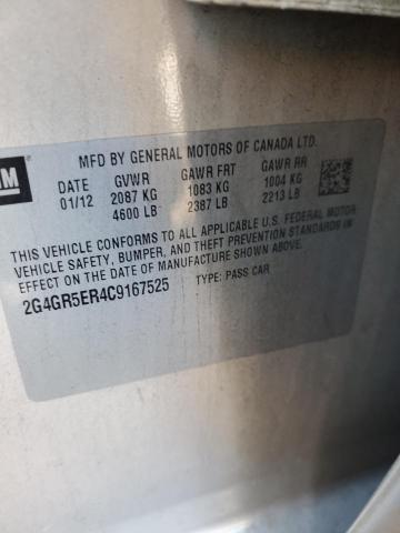 2G4GR5ER4C9167525 - 2012 BUICK REGAL TAN photo 12