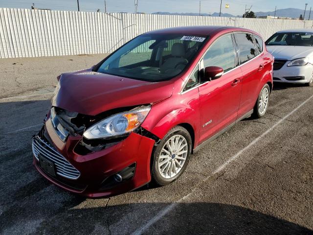 1FADP5BU1EL502330 - 2014 FORD C-MAX SEL BURGUNDY photo 1