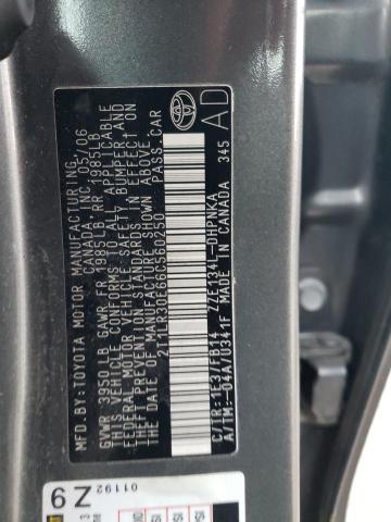 2T1LR30E66C560250 - 2006 TOYOTA MATRIX 灰色 照片 13