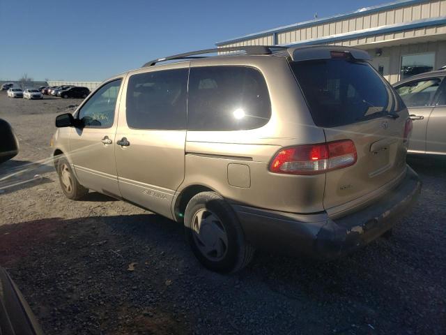 4T3ZF13C92U448415 - 2002 TOYOTA SIENNA LE BEIGE photo 2