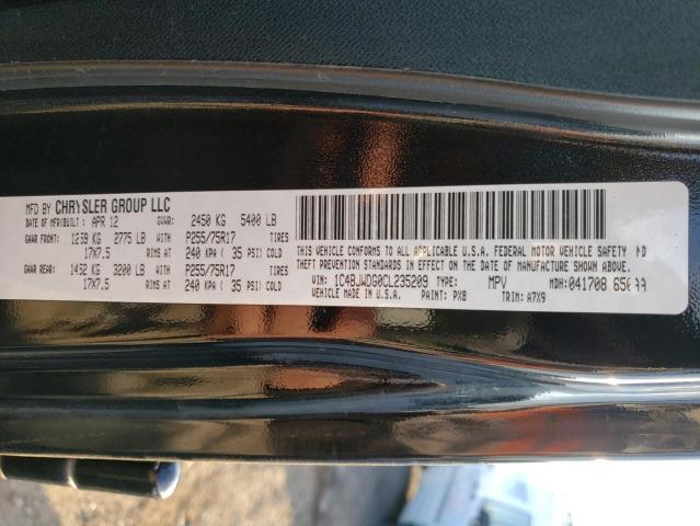 1C4BJWDG0CL235209 - 2012 JEEP WRANGLER U შავი ფოტო 13