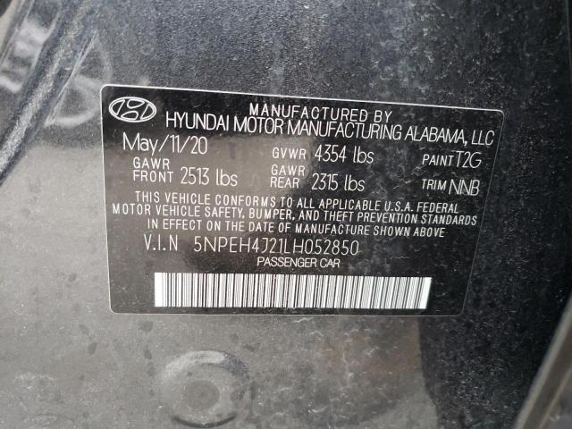 5NPEH4J21LH052850 - 2020 HYUNDAI SONATA LIM CHARCOAL photo 12