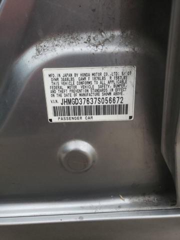 JHMGD37637S056672 - 2007 HONDA FIT S Gümüş foto 12