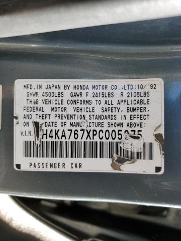 JH4KA767XPC005975 - 1993 ACURA LEGEND LS GREEN photo 13