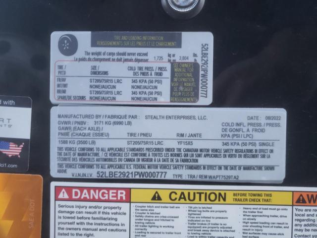 52LBE2921PW****** - 2023 UTILITY TRAILER შავი ფოტო 10