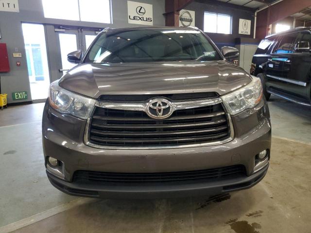 5TDDKRFH8ES036262 - 2014 TOYOTA HIGHLANDER GRAY photo 5