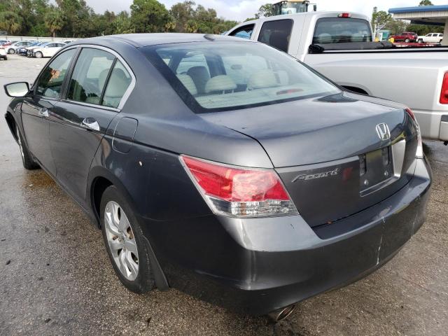 1HGCP36839A045966 - 2009 HONDA ACCORD EXL GRAY photo 2