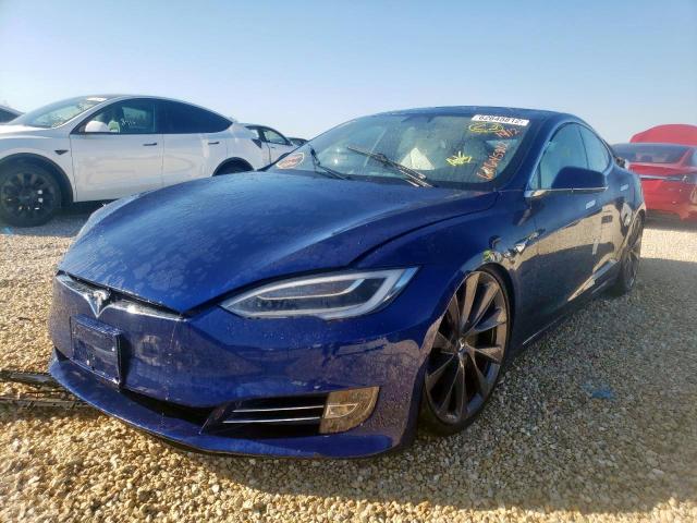5YJSA1E25MF419135 - 2021 TESLA MODEL S Mavi foto 2