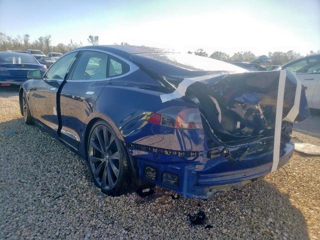 5YJSA1E25MF419135 - 2021 TESLA MODEL S Mavi foto 3